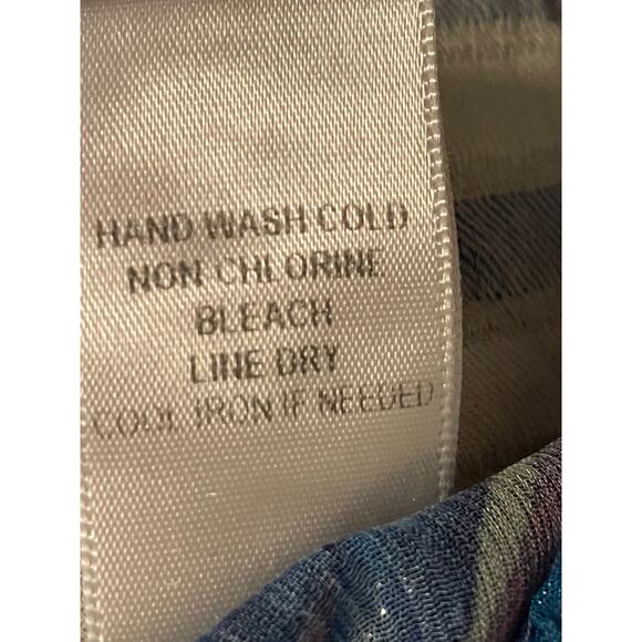 Aratta Silent Journey Floral Stripe Shirt Dress size Medium - Picture 9 of 13